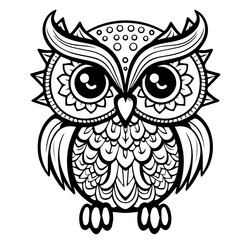 Owl - vector illustration. Icon design on white background.