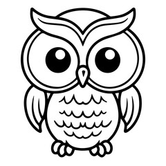 Owl - vector illustration. Icon design on white background.