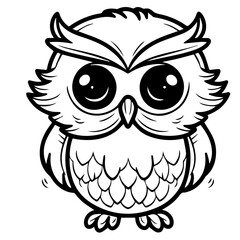 Owl - vector illustration. Icon design on white background.