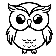Owl - vector illustration. Icon design on white background.
