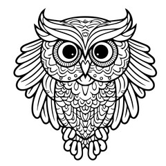 Obraz premium Owl - vector illustration. Icon design on white background.