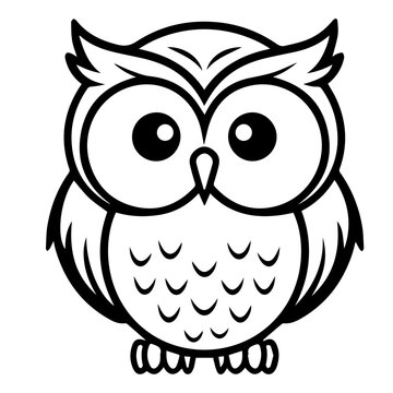 Owl - vector illustration. Icon design on white background.