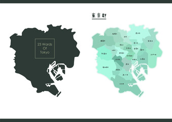 東京都23区のマップ
