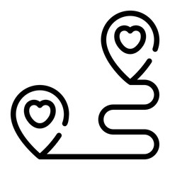 distance line icon