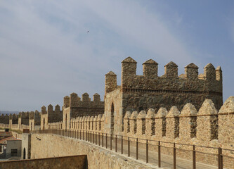 Historic medieval city walls of Avila. Spain.
UNESCO World Heritage. (12th century)