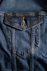 Close up of Truckers Jacket Pocket