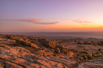 atardecer en zona desertica