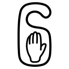 Obraz premium do not disturb line icon style