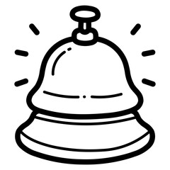 reception bell line icon style