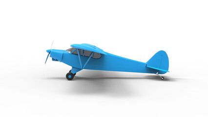 plane side view with shadow 3d render