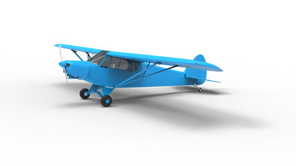 plane angle view with shadow 3d render