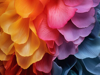 Photo of Flower petals: The close-up image of flower petals reveals the delicate texture, vibrant colors, and intricate details of the petals, showcasing their beauty up close