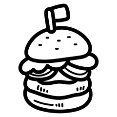burger line icon style
