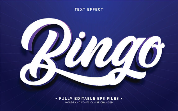 Bingo 3D Style Text Effect Full Editable