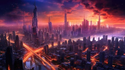 Cyberpunk Futuristic City Background Explore the Captivating Image in Ultra High Resolution