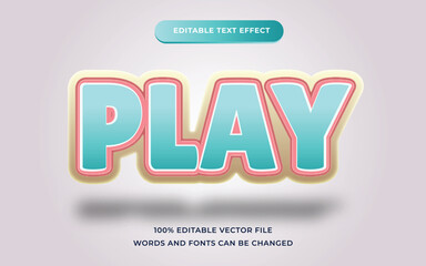 Play modern text effect editable
