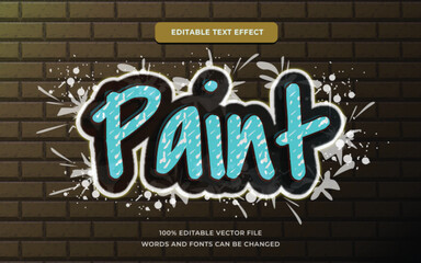 Paint Graffiti overlayer text effect editable with splash