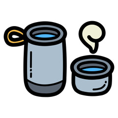 thermo filled outline icon style