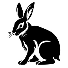 Fototapeta na wymiar rabbit silhouette illustration