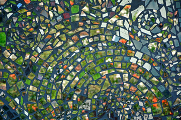 mirror mosaic, mirror wall, picture from pieces, mozaika lustrzana, lustrzana ściana, obraz z kawałków, kolorowa mozaika z lusterek, abstrakcja