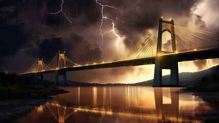 Obraz premium bridge at night