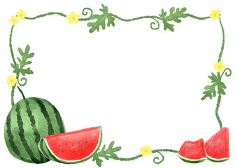 夏のスイカフレーム