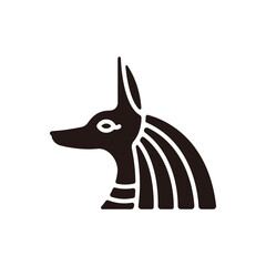 Fototapeta na wymiar Anubis icon.Flat silhouette version.