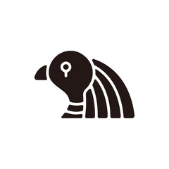 Horus icon.Flat silhouette version.