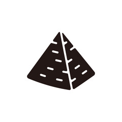 Pyramid icon.Flat silhouette version.