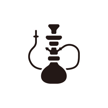 recommend clip art: Shisha icon.Flat silhouette version.