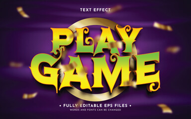 Play Game 3D Style Text Effect Full Editable