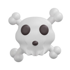 Skull Emoji 3D Icon