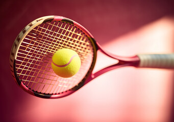 tennis racket and ball - obrazy, fototapety, plakaty