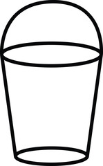Bucket outline icon. linear style sign for mobile concept and web design.