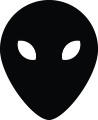 Alien Head Face Logo Icon Symbol Flat Vector