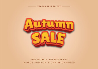 Autumn Sale Editable 3d Text Effect