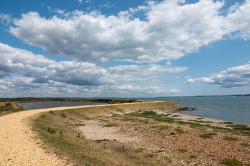 footpath along the Solent Way between Lymington and Keyhaven