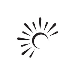 Obraz premium Sunrise simple flat logo design element