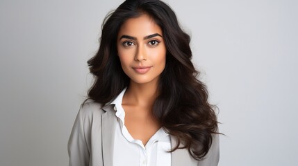 Fototapeta premium portrait of a woman on white background