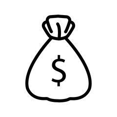 money bag icon color editable