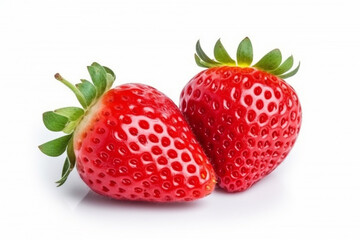 Strawberry isolated on white background.Generative Ai.