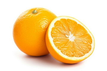Fototapeta premium Orange fruit isolated on white background.Generative Ai.