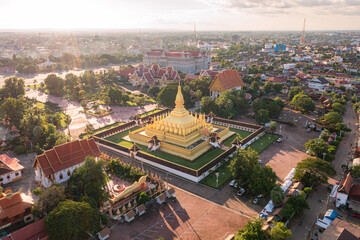 Wat thatluang Gold stupa, Vientiane, laos