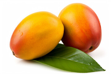 Mango isolated on white background.Generative Ai.