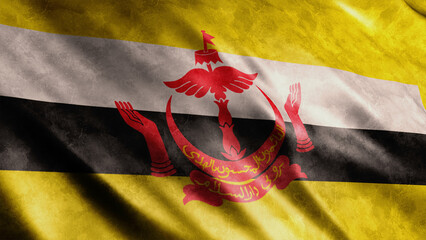 Brunei National Grunge Flag, High Quality Grunge Flag Image 