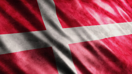 Denmark National Grunge Flag, High Quality Grunge Flag Image 