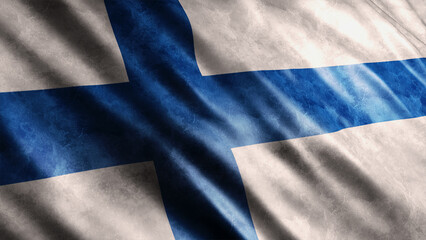 Finland National Grunge Flag, High Quality Grunge Flag Image 