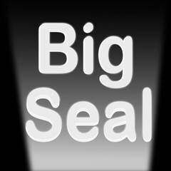 3d render of a label on vintage seal background