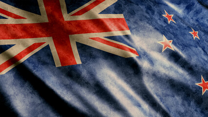 New Zealand National Grunge Flag, High Quality Grunge Flag Image