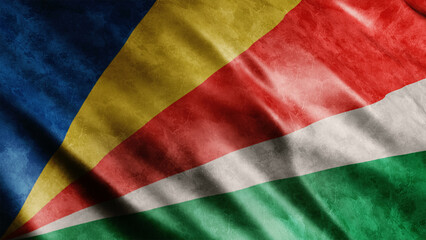 Seychelles National Grunge Flag, High Quality Grunge Flag Image
